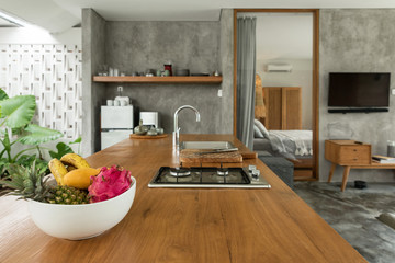 Modern Open Kitchen In Luxury Villa, Bali
