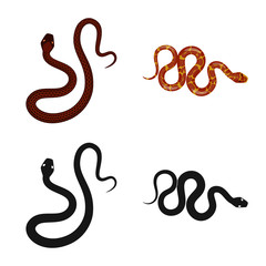 Vector design of mammal and danger logo. Set of mammal and medicine vector icon for stock.