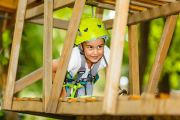little girl rope park