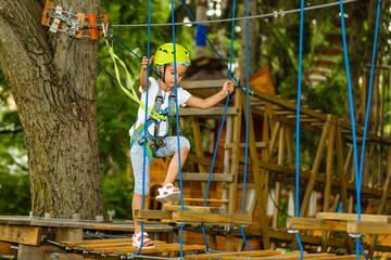 little girl rope park