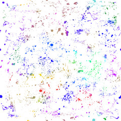 Rainbow colored paint stains background. Seamless grunge background from blots. Vector illustration.