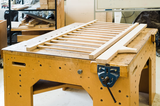 Crib being built