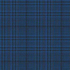 Blue glen check seamless pattern with black stripes