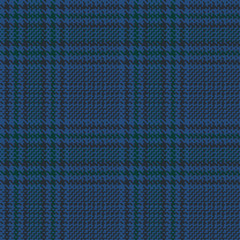 Fototapeta premium Blue glen check seamless pattern with green and black stripes