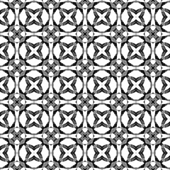 Obraz premium Black and white geometric seamless pattern. Hand d