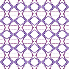 Red blue geometric seamless pattern. Hand drawn wa