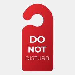 Red Do not disturb sign .