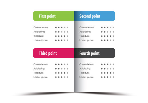 Info Chart Layout with 4 Charts