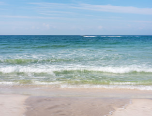 Fototapeta na wymiar Long Exposure Pristine Beach and Surf