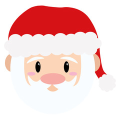 Vectore cartoon cute Santa claus isolated