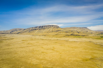 Wonderful icelandic nature. Rocky land, high mountains