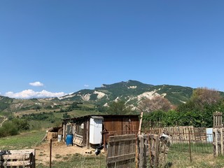 Country under mountain