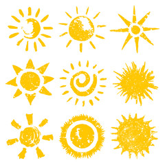 Painted Sun Icons - obrazy, fototapety, plakaty