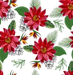  Beautiful flower with leaf and branches seamless pattern    © DNZ CreativeDesign