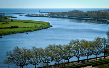 River mouth in Vila do Conde, Portugal