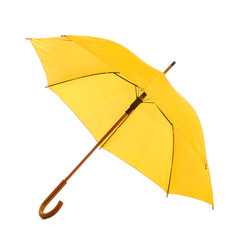 Stylish umbrella on white background