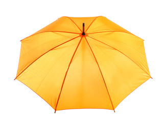 Stylish umbrella on white background