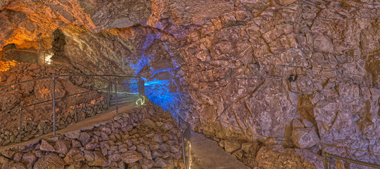 Grand Canyon Caverns. Wall on the right is where brides in the past have left bouquets from weddings done in the cavern.