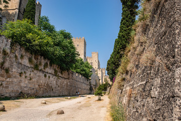 Defensive ditch along the wall of the old town