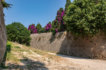 Defensive ditch along the wall of the old town