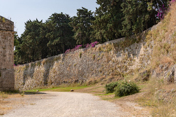 Defensive ditch along the wall of the old town