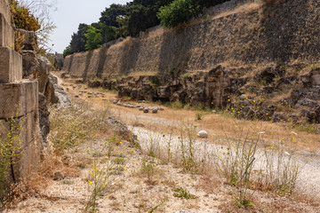 Defensive ditch along the wall of the old town