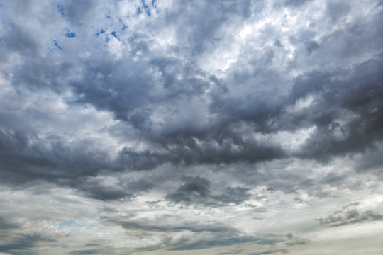 Beautiful sunny view of deep blue sky and Altocumulus cloud. 