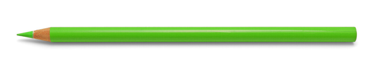 Crayon de couleur vert isolé fond blanc rentrée scolaire