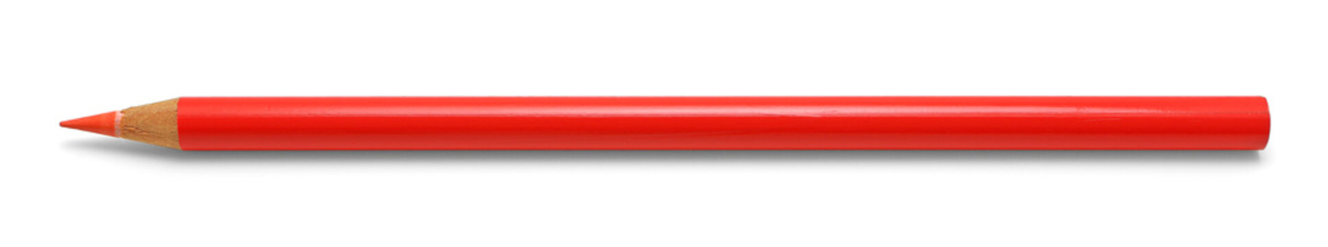 Crayon de couleur rouge rentr&eacute;e scolaire isol&eacute; fond blanc