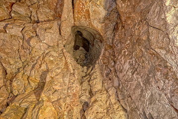 A portal into a part of Grand Canyon Caverns that is only open to professional Cavers. Located near Peach Springs AZ along historic route 66 at mile marker 115.