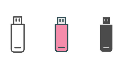 Pen drive vector icon sign symbol