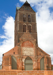 Fototapeta na wymiar Marienkirche in Wismar, Hansestadt an der Ostseeküste