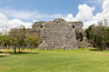 Chichén-Itzá, Yucatan / Mexico - July, 24, 2019: Chichen Itza Archaeological site