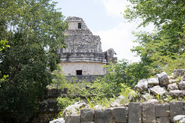 Chich&eacute;n-Itz&aacute;, Yucatan / Mexico - July, 24, 2019: Chichen Itza Archaeological site