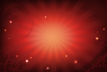Red background for spectacles with gradient, light, glitters and sunbeams - wallpaper for a show