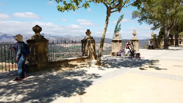Park in Ronda Spanien, Andalusien
