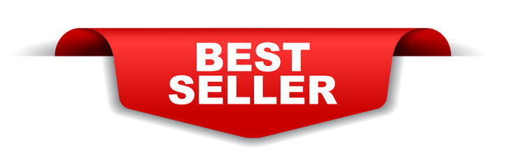 red vector banner best seller