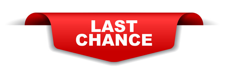 red vector banner last chance