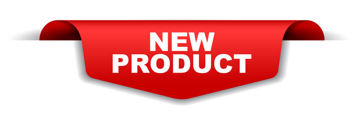 red vector banner new product