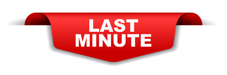 red vector banner last minute