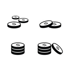 Coins vector icon , icon set