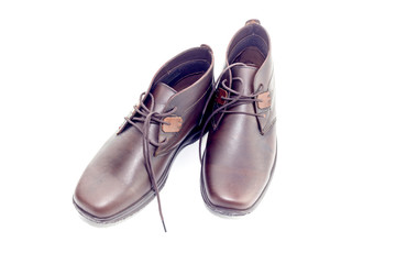  A pair of men's shoes close-up