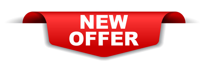 red vector banner new offer