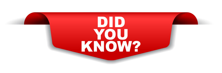 red vector banner did you know