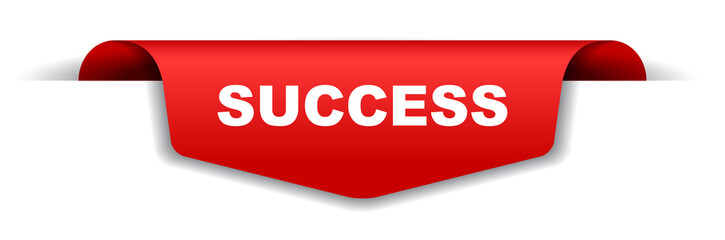 red vector banner success