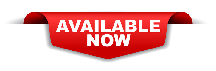red vector banner available now