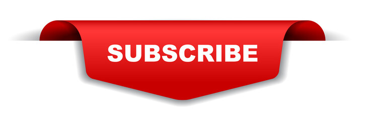 red vector banner subscribe
