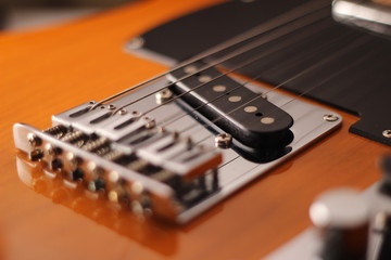 Fototapeta na wymiar close up of an electric guitar