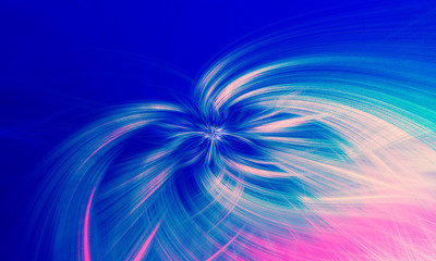 splashes in the form of a flower on a blue background
