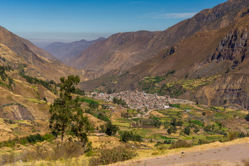 View of Canta city, a little town at 60 miles of Lima, Peru.